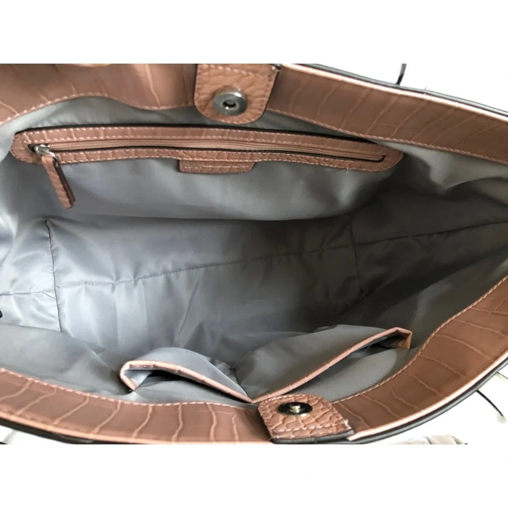 INC International Concepts Zoiey 2-1 Tote, White & Pink, New Without Tags - Picture 4 of 7